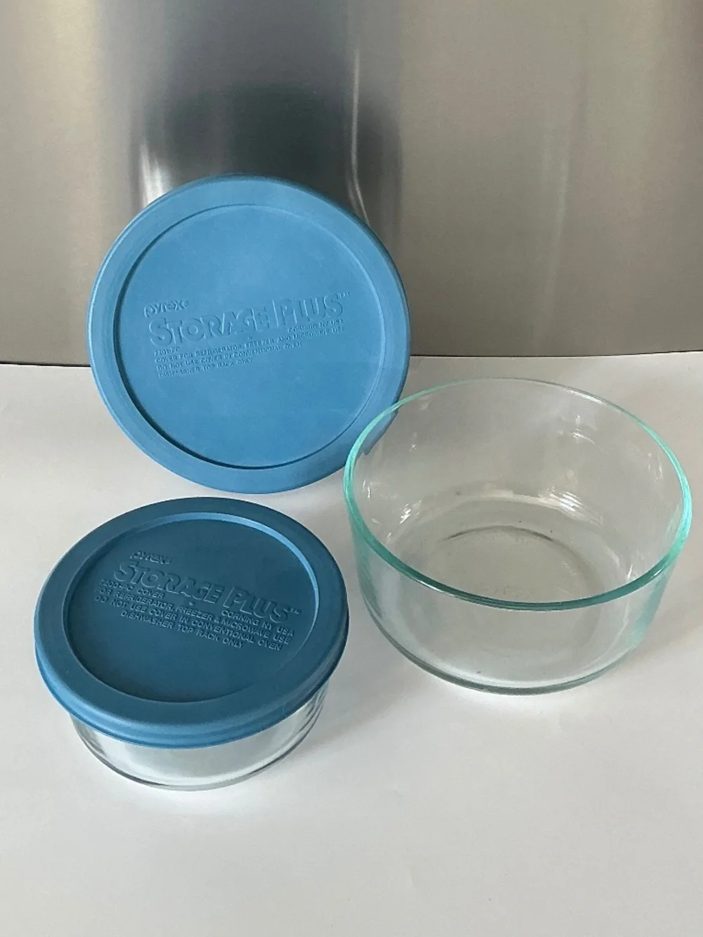 Pyrex Storage Plus Bowl & Lid Set Vintage Corning Glass